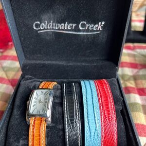 Coldwater Creek Watch with Interchangeable Colorful Bands